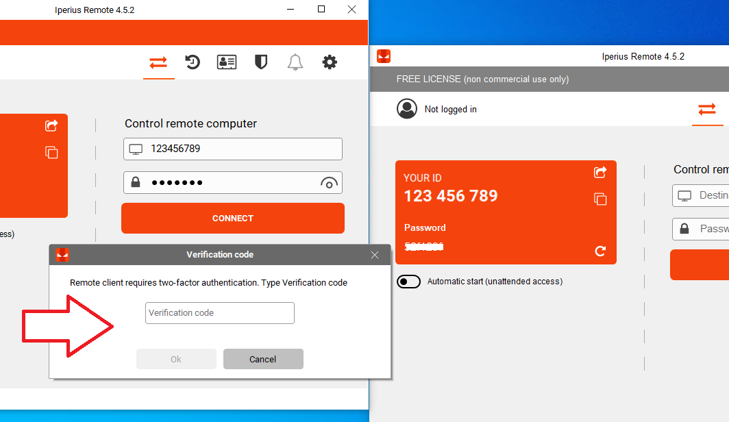 How to enable two-factor authentication (2FA) in Iperius Remote