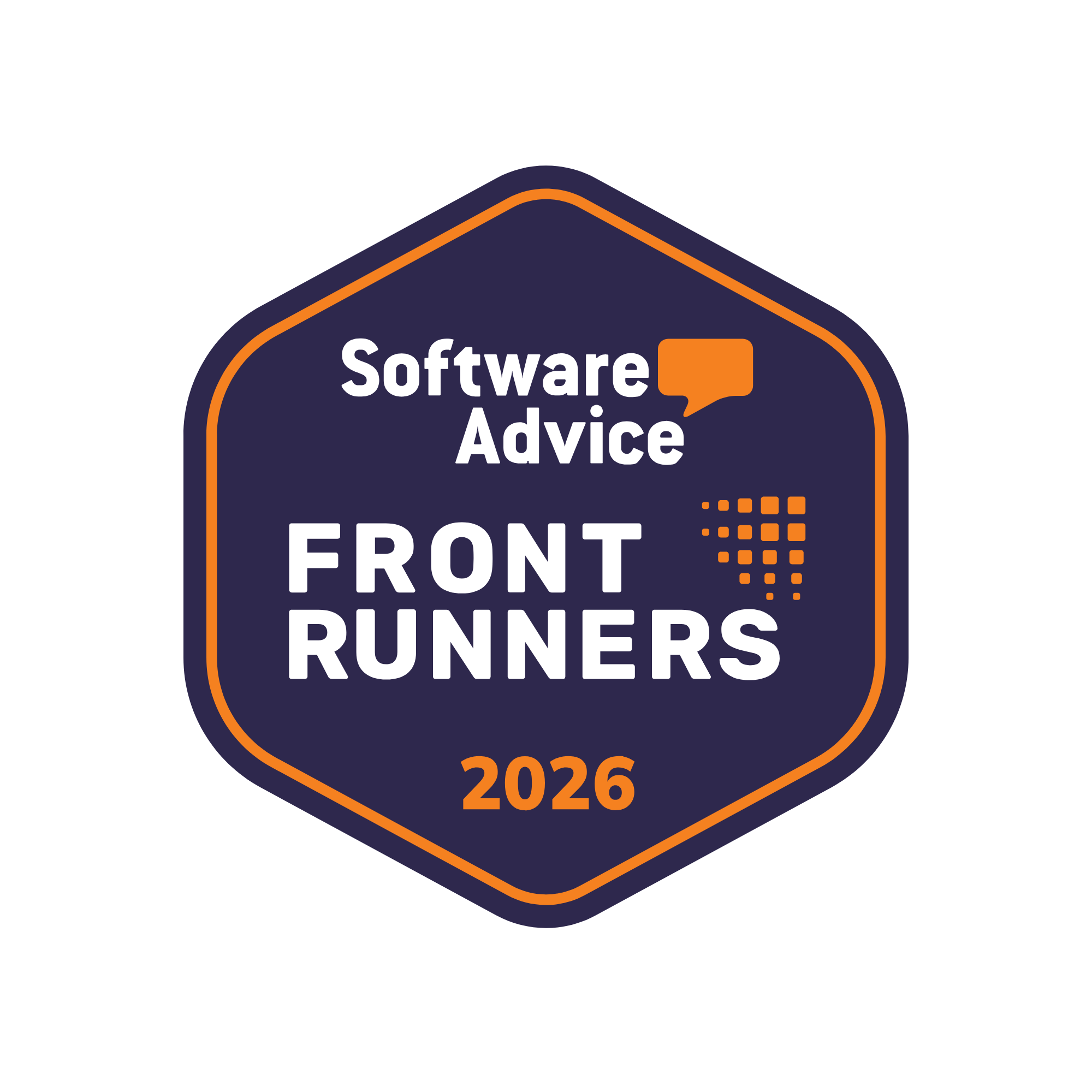 Software Advice FrontRunners 2026 badge